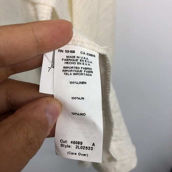 Karen Kane Linen Cream Waterfall Open Cardigan size S - Picture 8 of 16